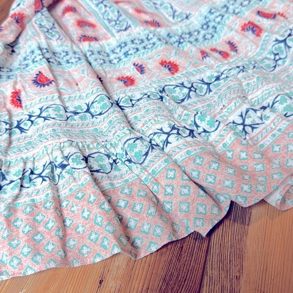 BCBGMaxAzria  pastel floral boho sleeveless dress medium - Picture 4 of 6